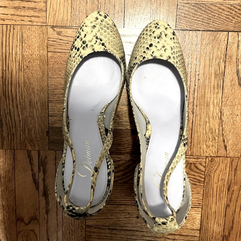 Delman Python Heels Size 11 - image 1